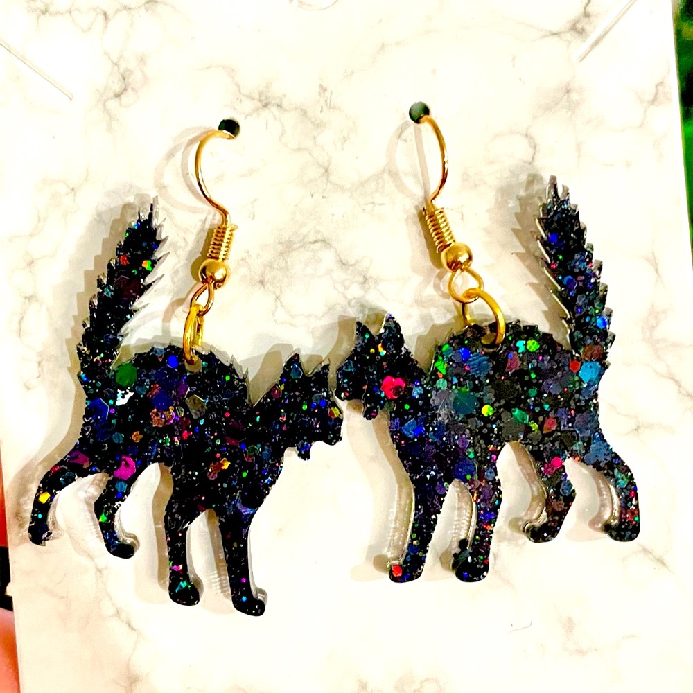 Acrylic Cat Earrings